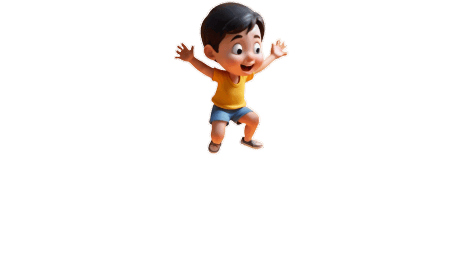 Kids jumping on a phone featuring the splash screen of the Kids Pass app
